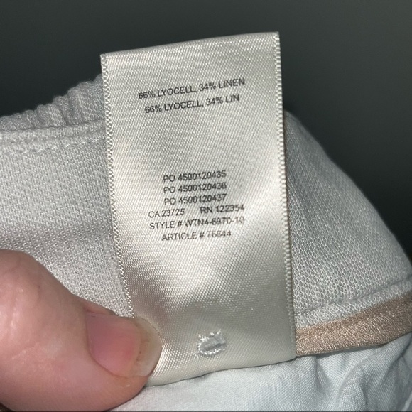 Aritizia Wilfred Light blue and gray linens blend slacks size 4 - Picture 10 of 10